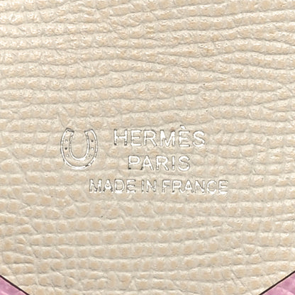 Hermes Epsom Horseshoe Calvi Card Case Mauve Sylvestre Craie 7 of 12