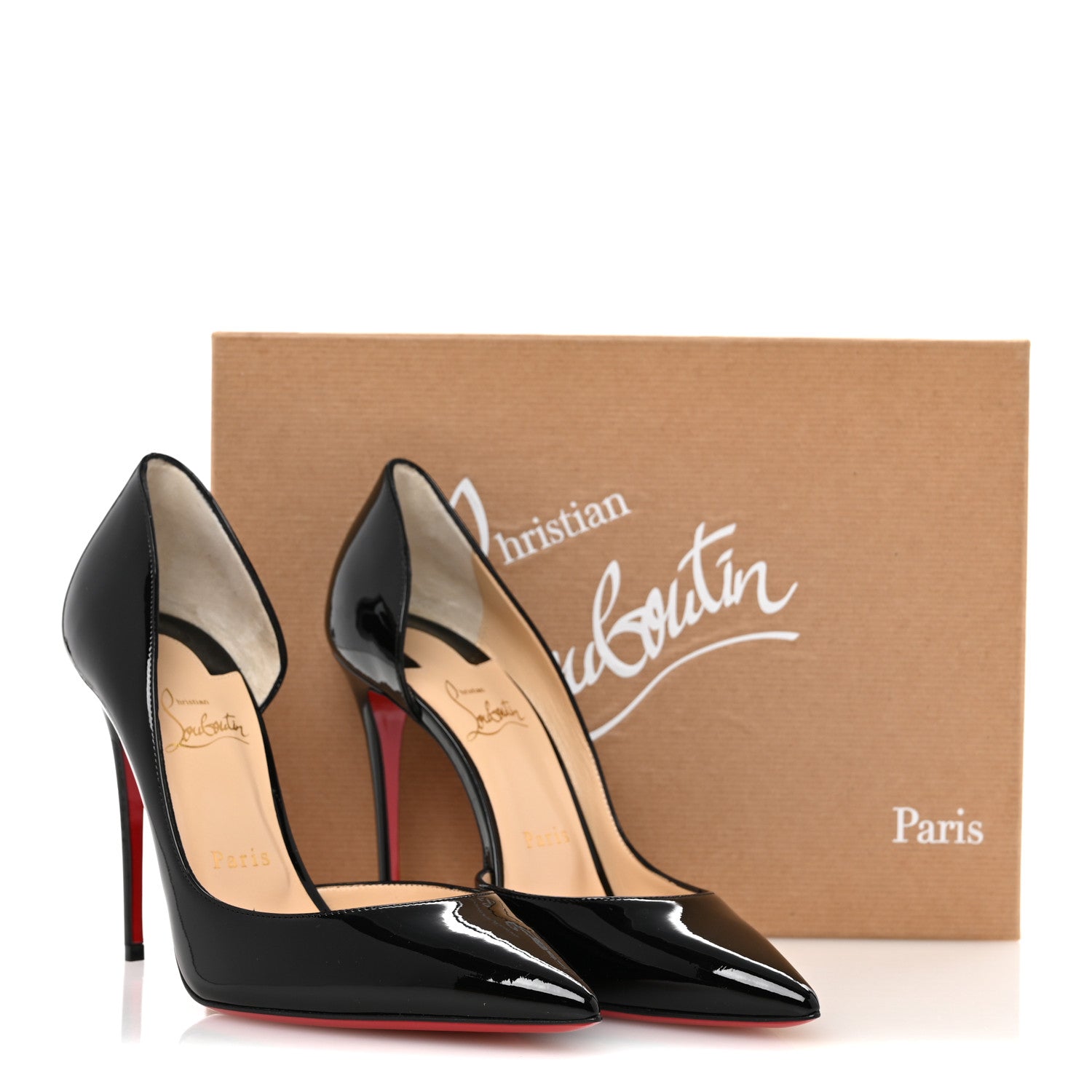 Christian Louboutin Patent Iriza 100 Pumps 38.5 Black 9 of 9