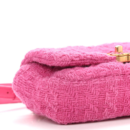 Chanel Tweed Quilted Chanel 19 Waist Bag Pink 9 of 10