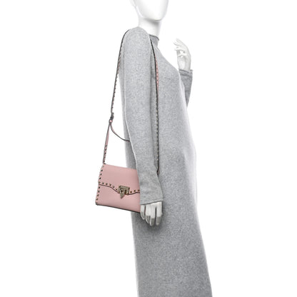 Valentino Garavani Pebbled Calfskin Medium Rockstud Flip Lock Crossbody Bag Loto 2 of 11