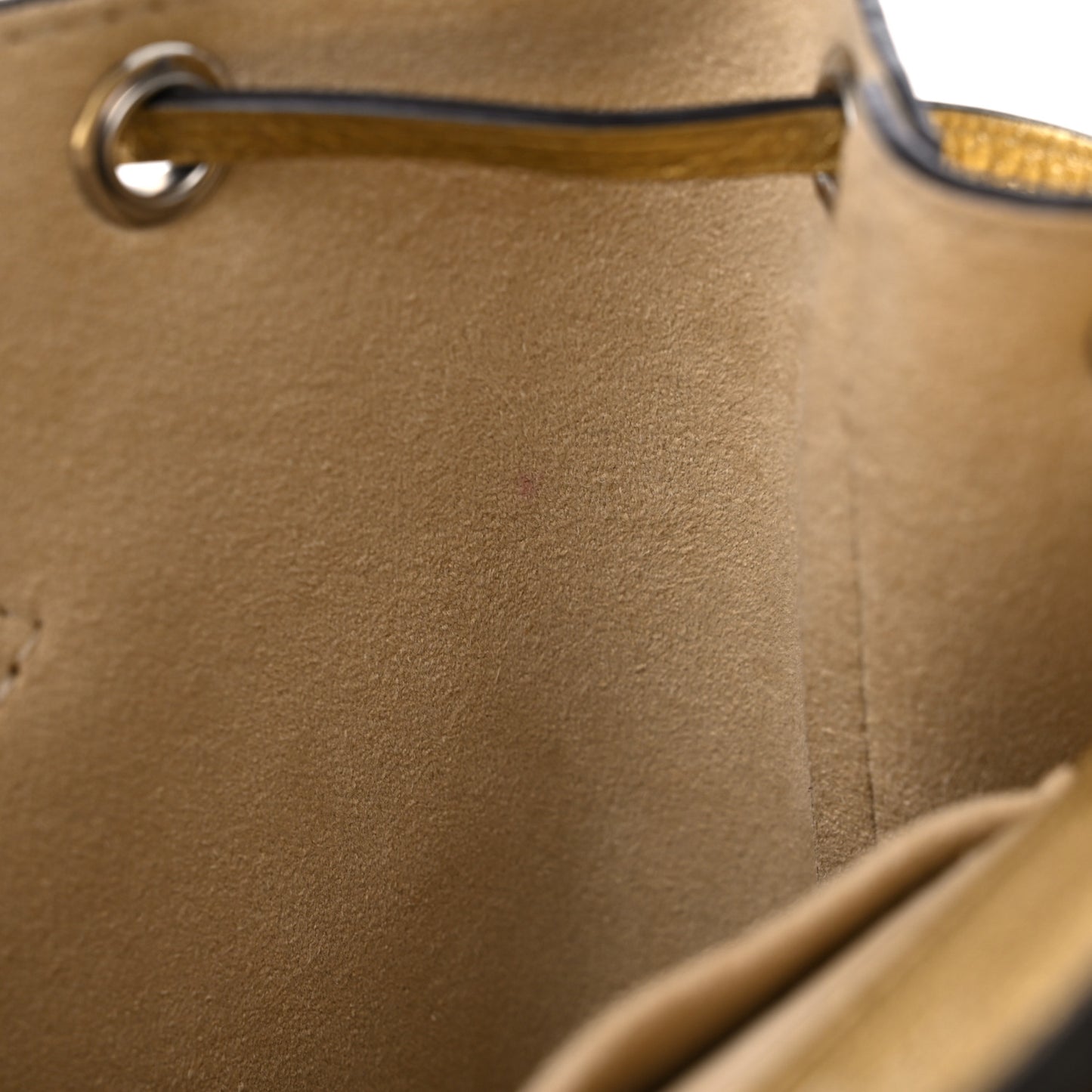 Metallic Calfskin Lockme Mini Backpack Gold