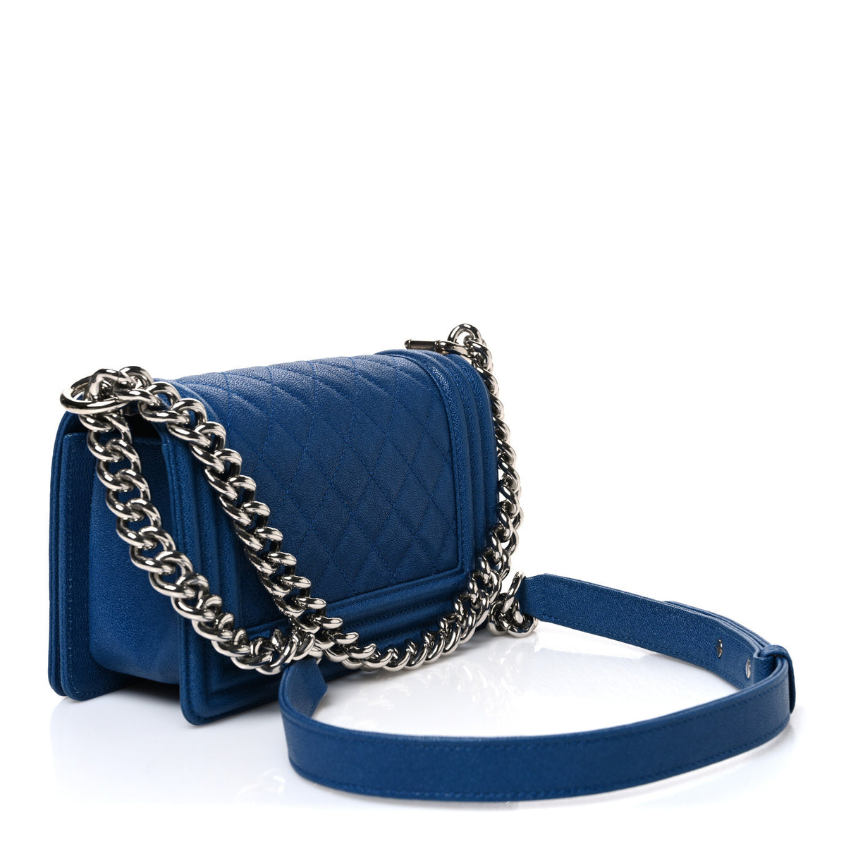Chanel Caviar Quilted Small Boy Flap Blue 3 of 11
