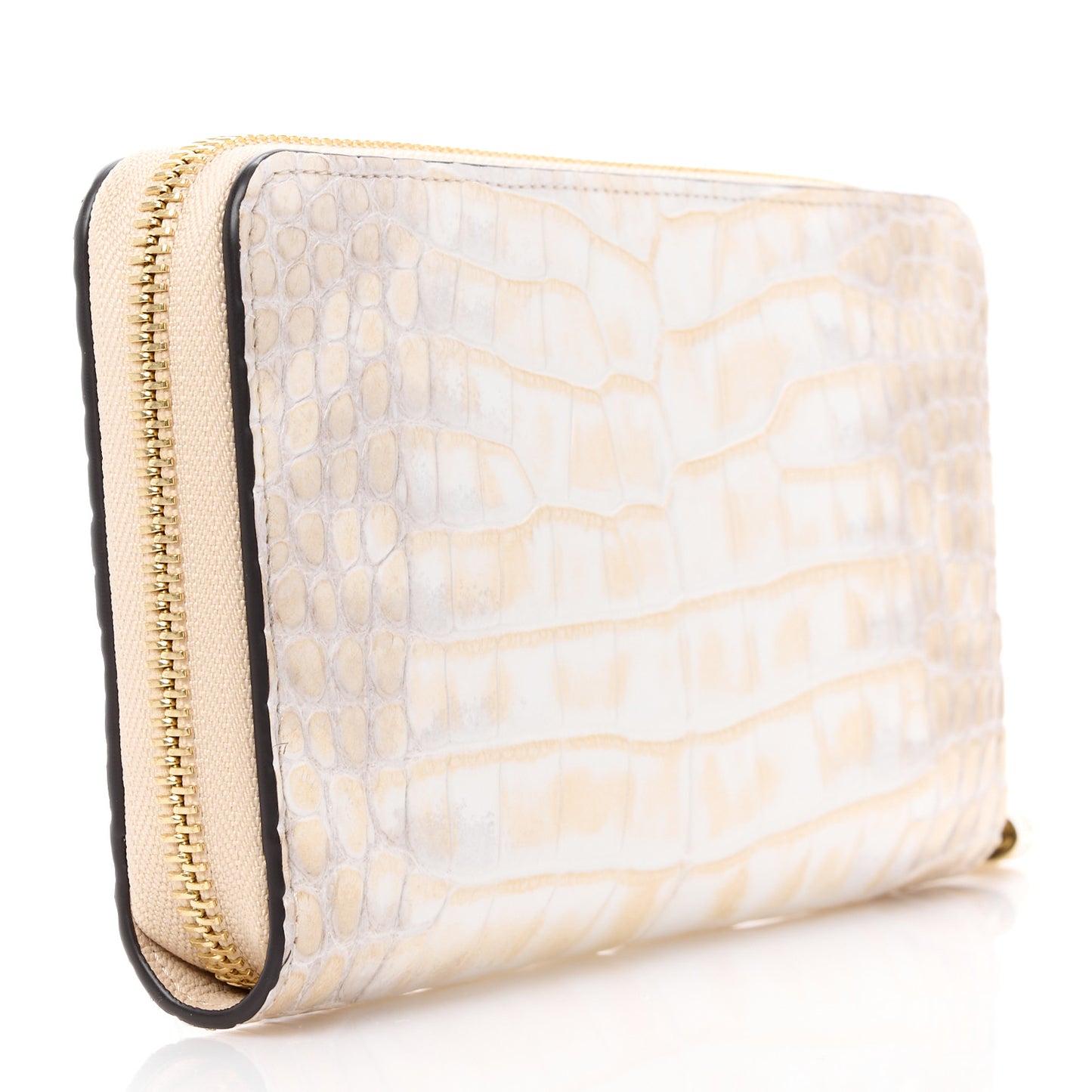 Crocodile Zippy Wallet Pearl