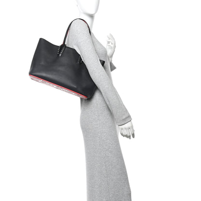 Christian Louboutin Calfskin Spikes East West Cabata Tote Black Black 2 of 14