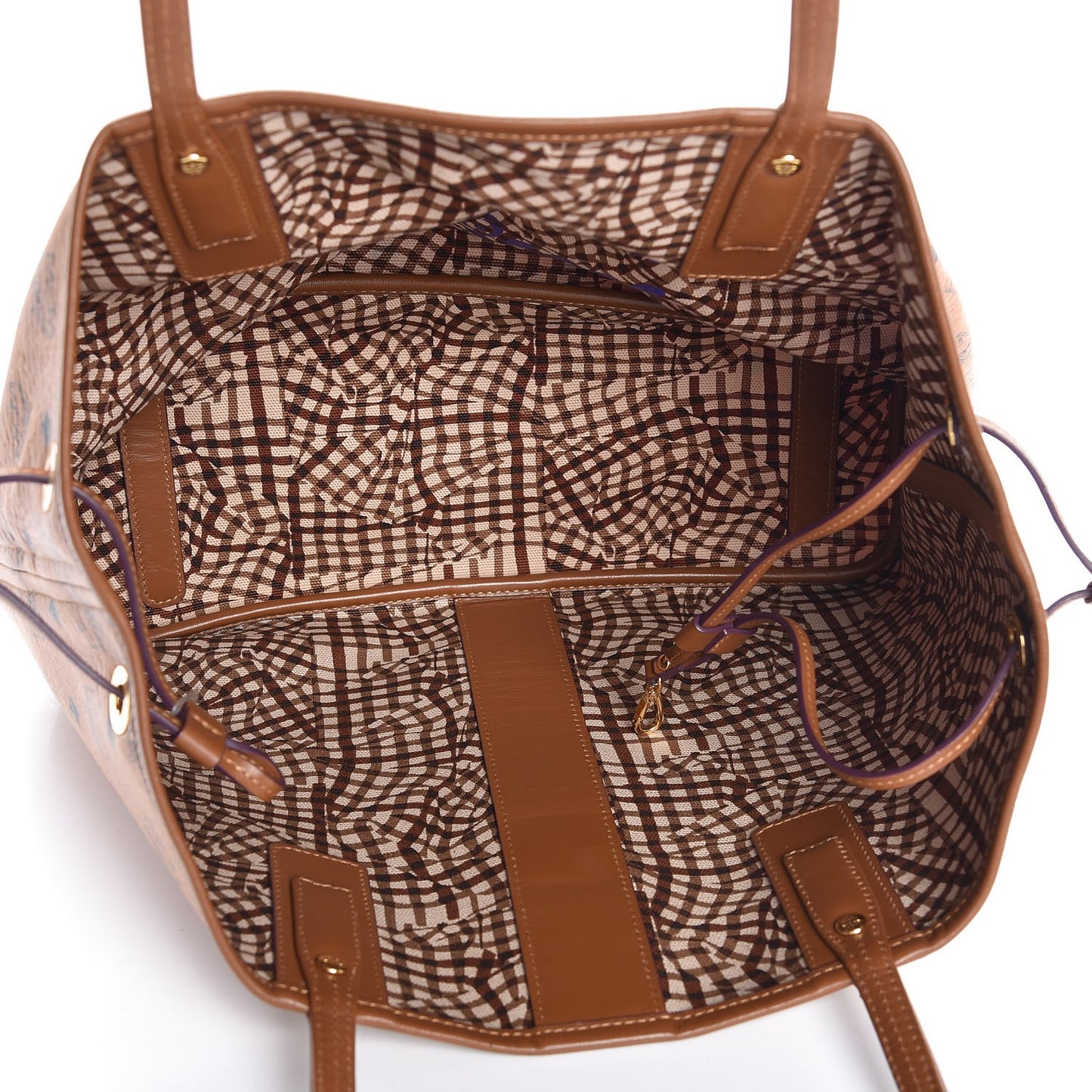 Visetos Medium Liz Reversible Shopper Tote Cognac