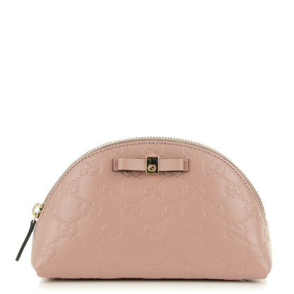 Gucci Guccissima Bow Cosmetic Case Light Pink 1 of 7