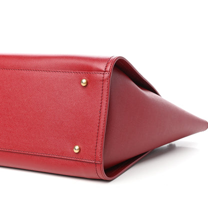 Chanel Caviar Small Studded Deauville Tote Red 9 of 10