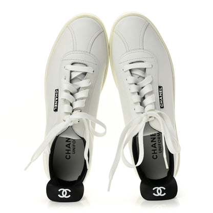 Chanel Calfskin Mens CC Sneakers 41 White 2 of 10