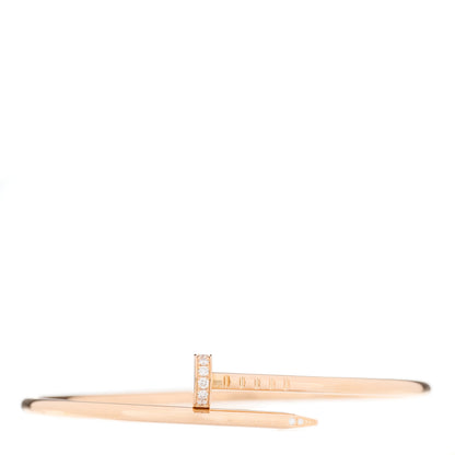 Cartier 18K Pink Gold Diamond Small Juste Un Clou Bracelet 16 1 of 3