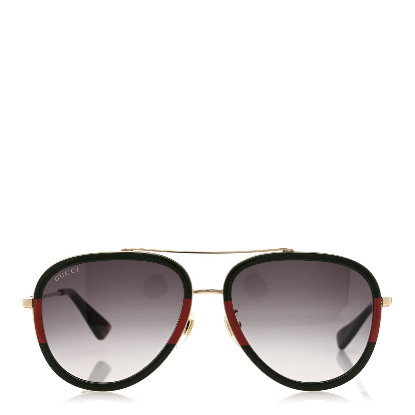 Metal Web Aviator Sunglasses GG0062S Green Red