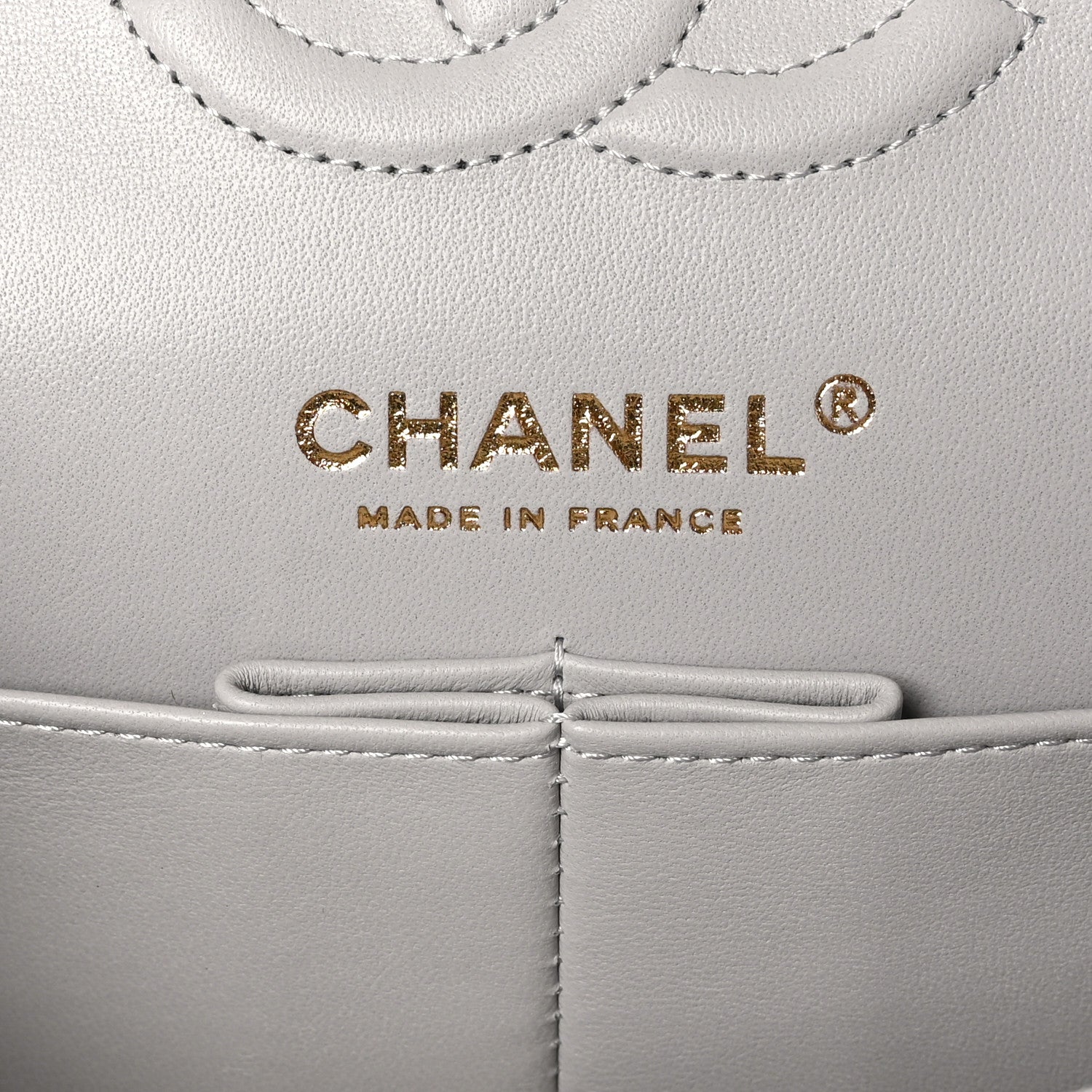 Chanel Caviar Quilted Small Double Flap Grey 6 of 12