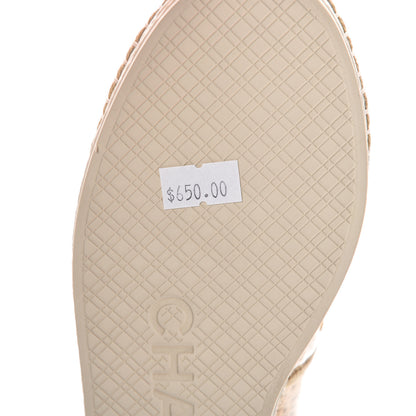 Chanel PVC Raffia CC Espadrilles 35 Beige 10 of 11