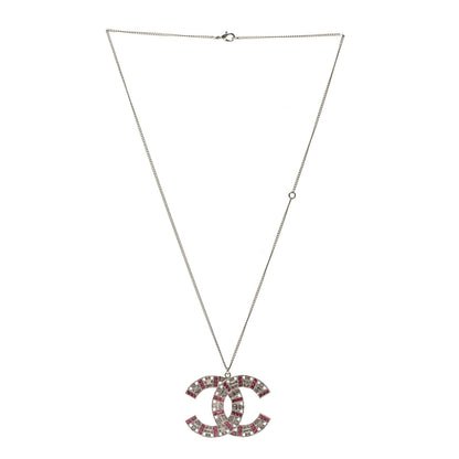 Chanel Baguette Crystal Large CC Necklace Pink 3 of 5