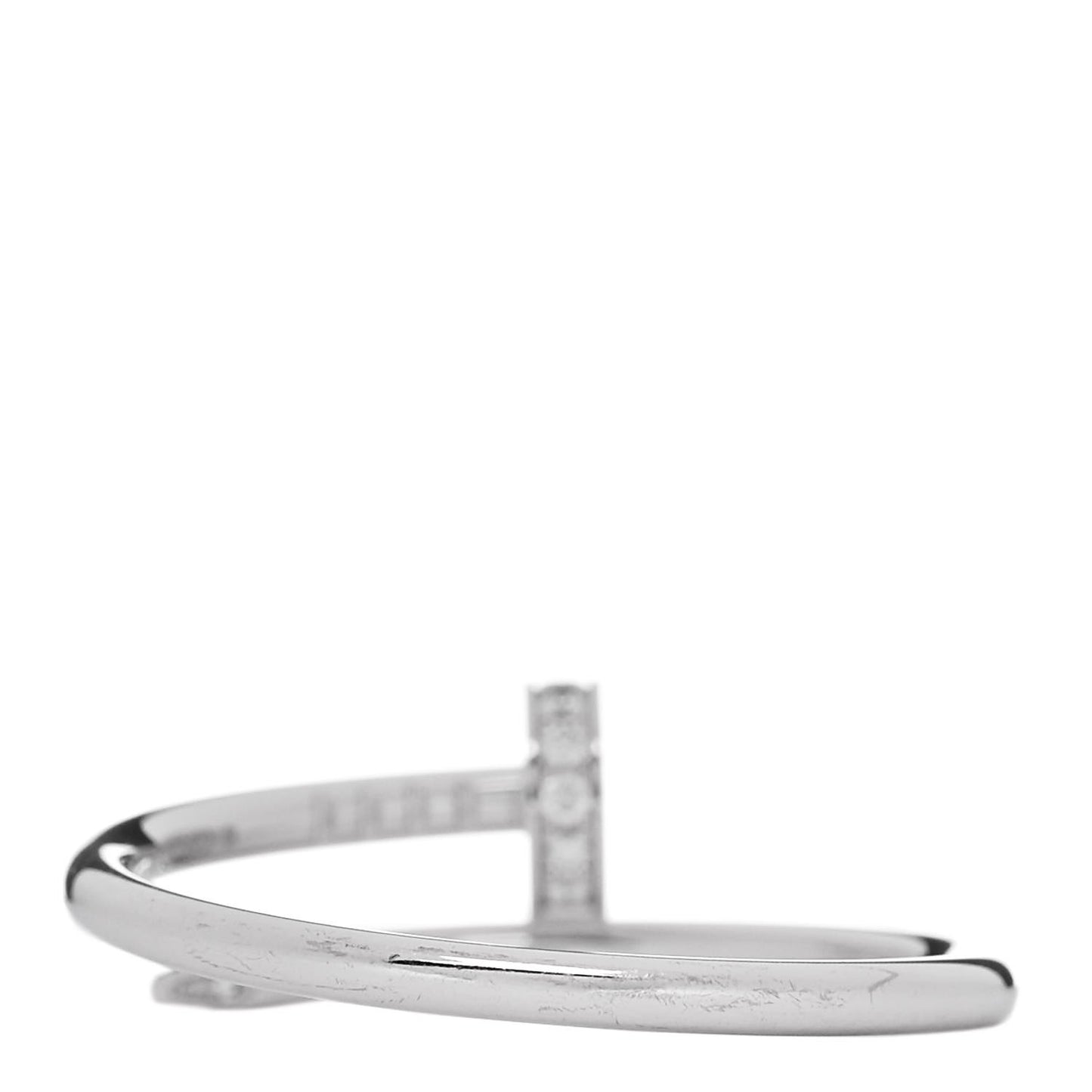 18K White Gold Diamond Small Juste Un Clou Ring 60 9