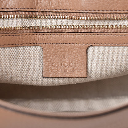 Gucci Pebbled Calfskin Medium Soho Flap Crossbody Camelia 6 of 20