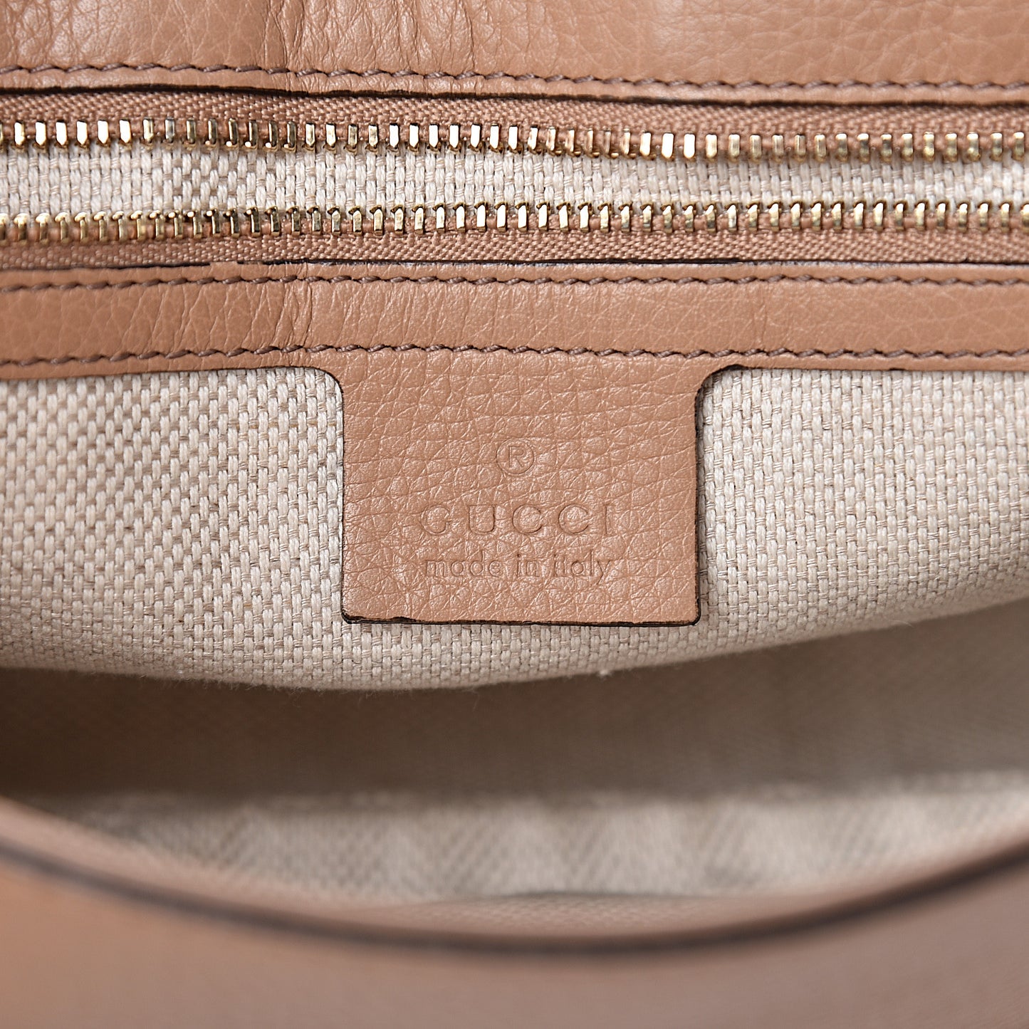 Pebbled Calfskin Medium Soho Flap Crossbody Camelia