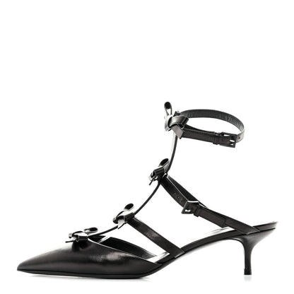 Valentino Garavani Nappa French Bow Gladiator 45mm Sandals 40 Black 1 of 8