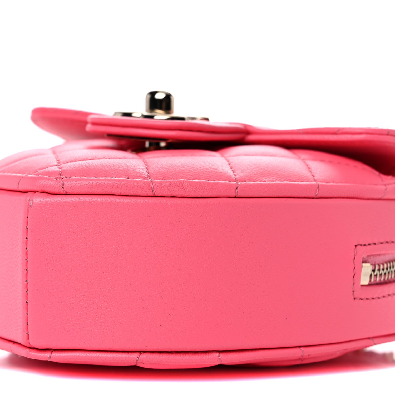 Chanel Lambskin Quilted CC In Love Heart Clutch With Chain Pink 9 of 10