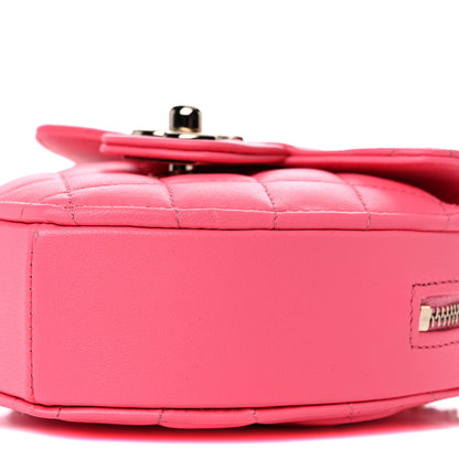 Chanel Lambskin Quilted CC In Love Heart Clutch With Chain Pink 9 of 10