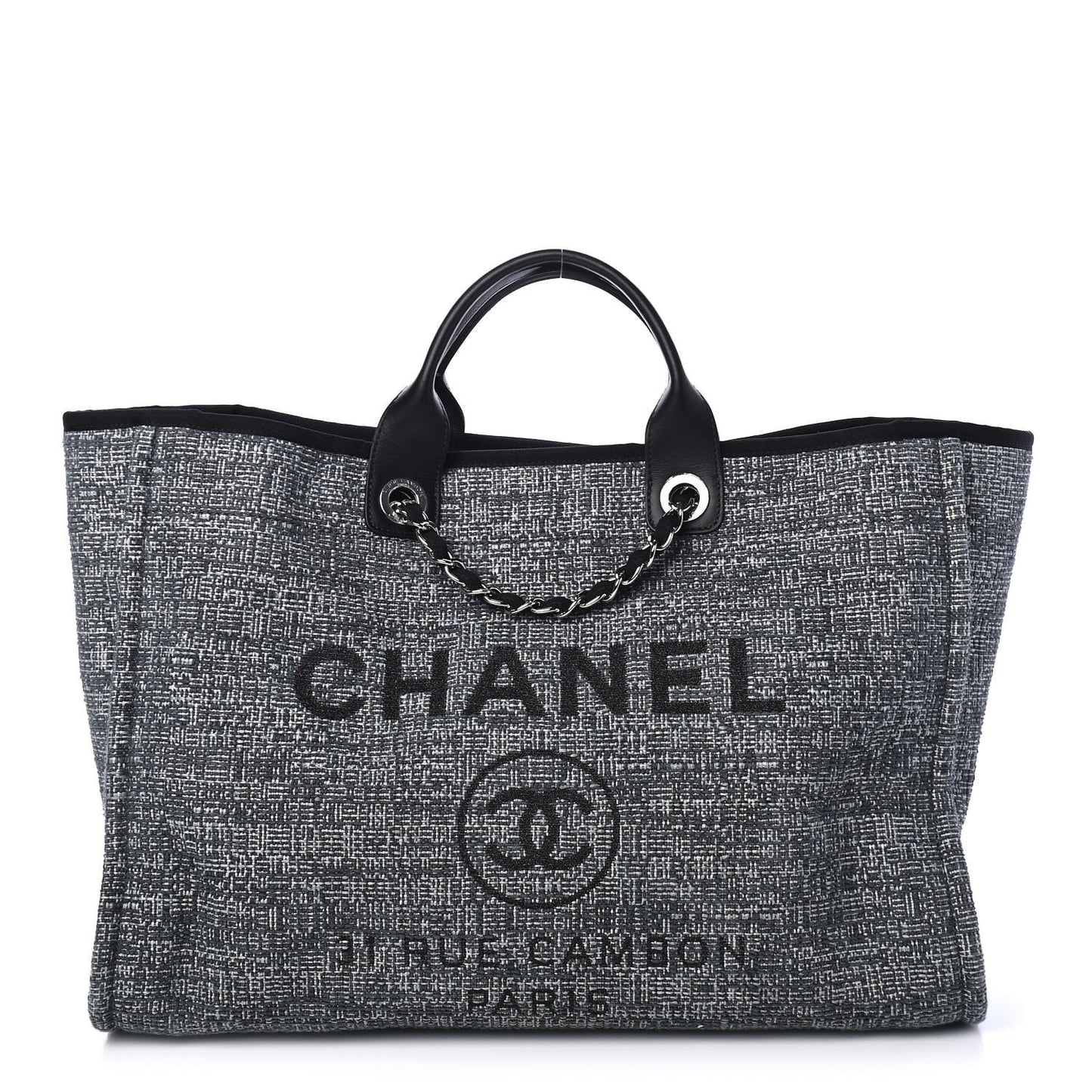 Canvas Large Deauville Tote Charcoal