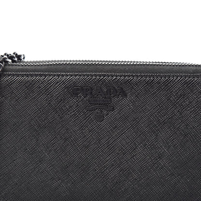 Prada Saffiano Shine Mini Crossbody Bag Black 10 of 10