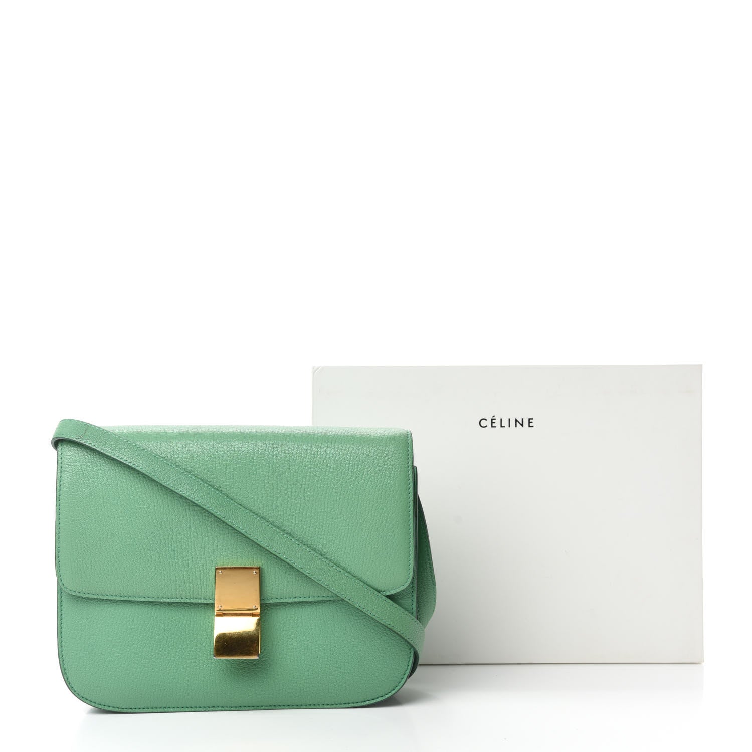 Celine Goatskin Medium Classic Box Flap Bag Palm 11 of 11