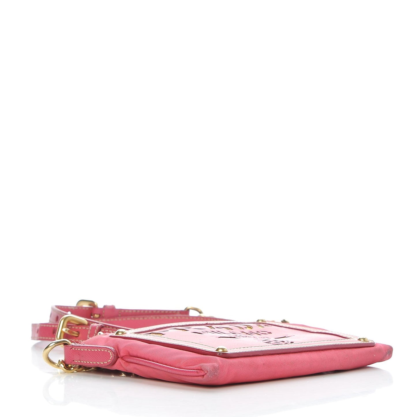Tessuto Nylon Saffiano Logo Crossbody Bag Fuxia