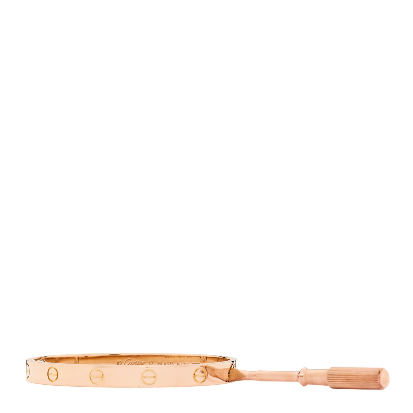 18K Pink Gold LOVE Bracelet 17