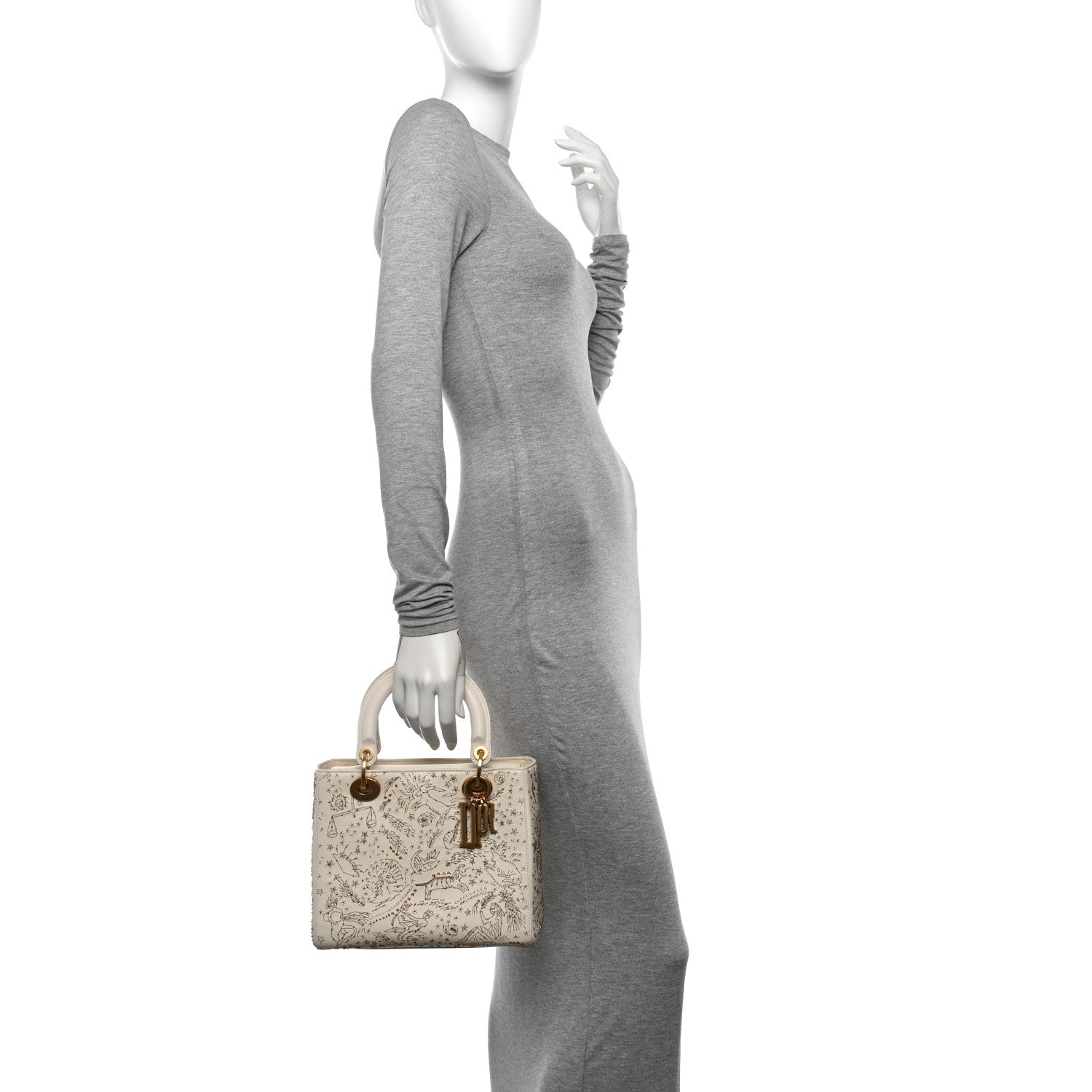 Christian Dior Embroidered Medium Lady Dior White Multicolor 2 of 13