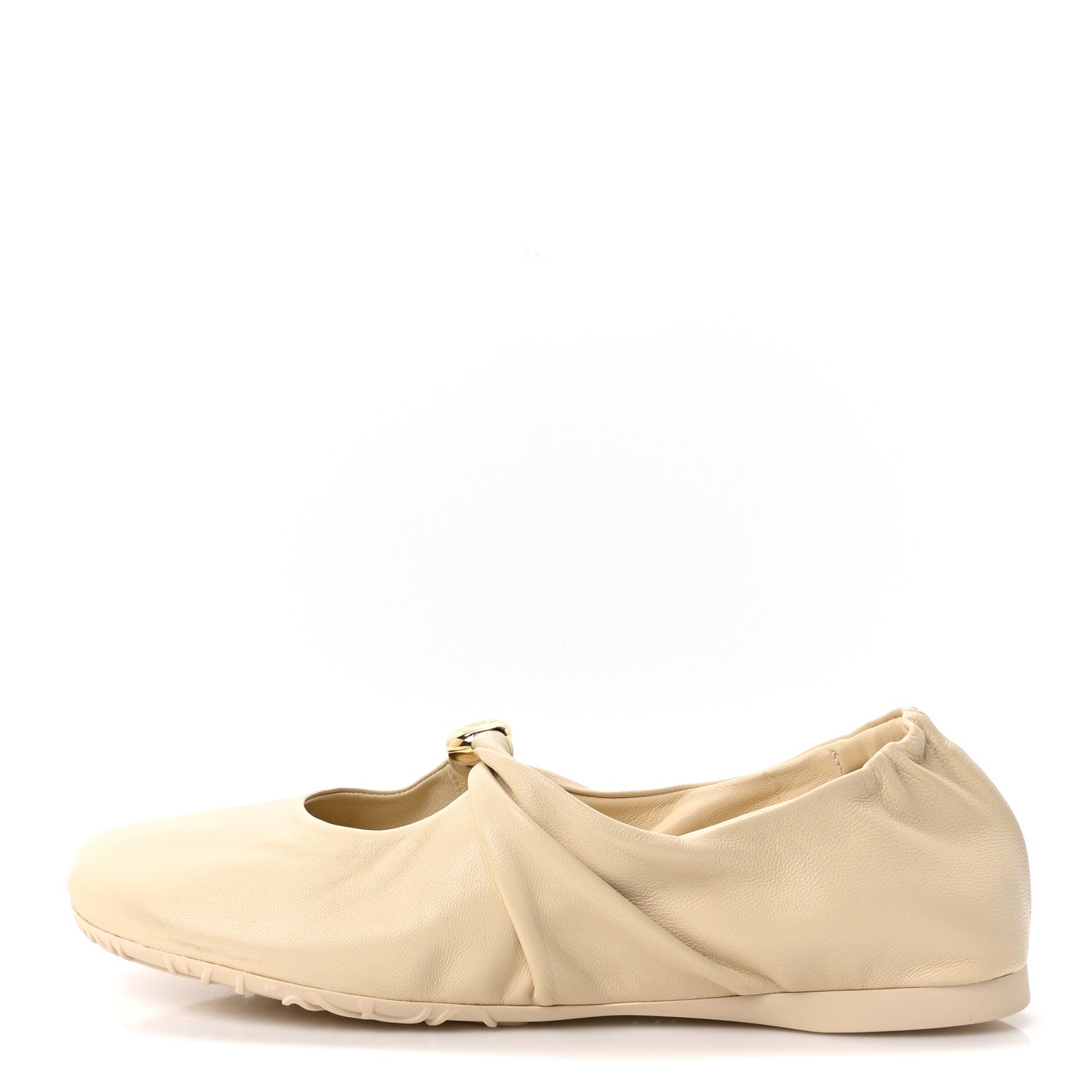 Loewe Lambskin Pebble Ballerina Flats 37 Dough 1 of 9