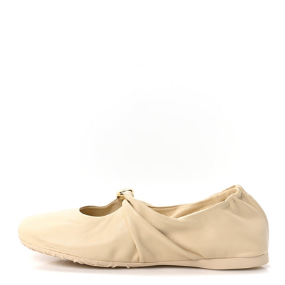 Loewe Lambskin Pebble Ballerina Flats 37 Dough 1 of 9