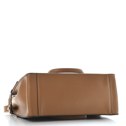 Fendi Vitello Grace Suede Flip Tote Nocciola Marrone 3 of 9