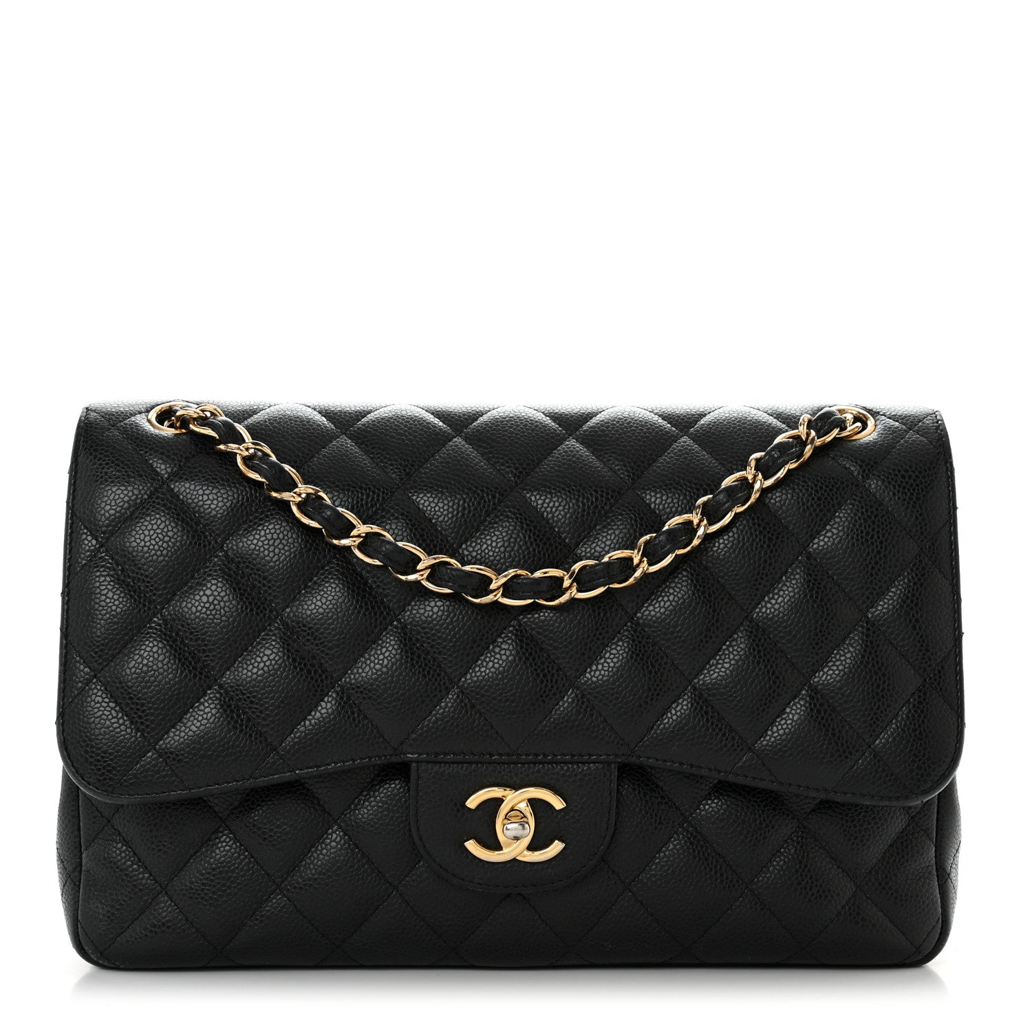 Chanel Caviar Quilted Jumbo Double Flap Black 1 of 11