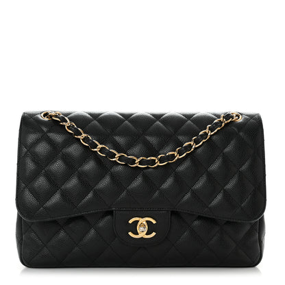 Chanel Caviar Quilted Jumbo Double Flap Black 1 of 11