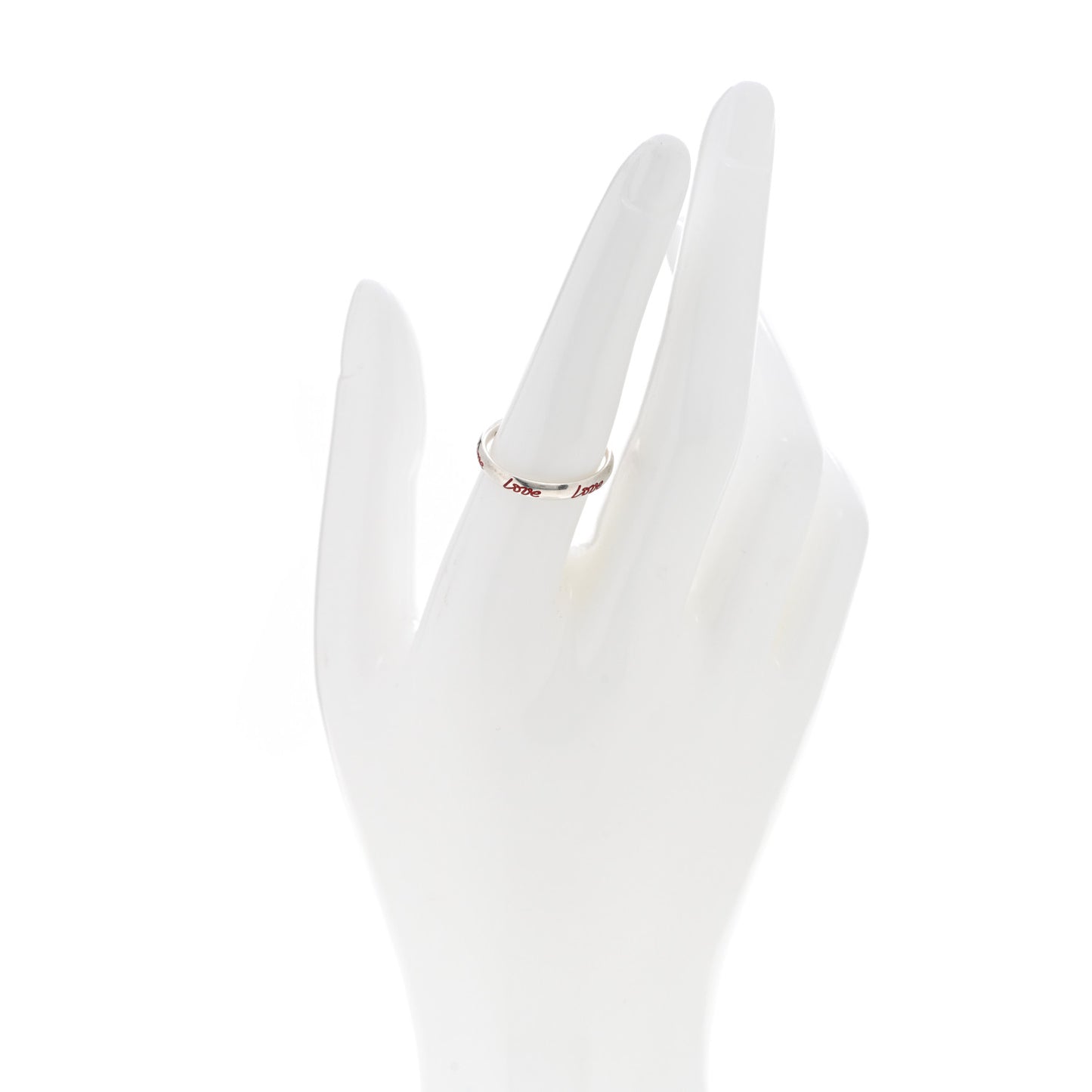 Sterling Silver Enamel Paloma Picasso Love Band Ring 54 7 Red