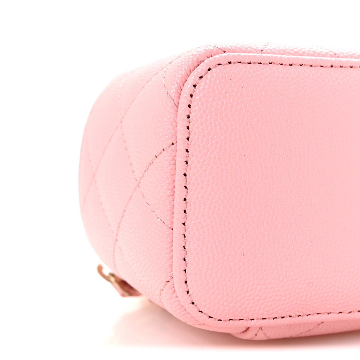 Chanel Caviar Quilted Mini Vanity Case With Chain Pink 17 of 19
