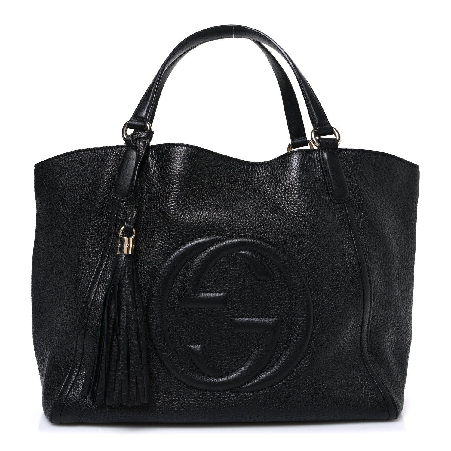 Gucci Pebbled Calfskin Medium Soho Shoulder Bag Black 1 of 10
