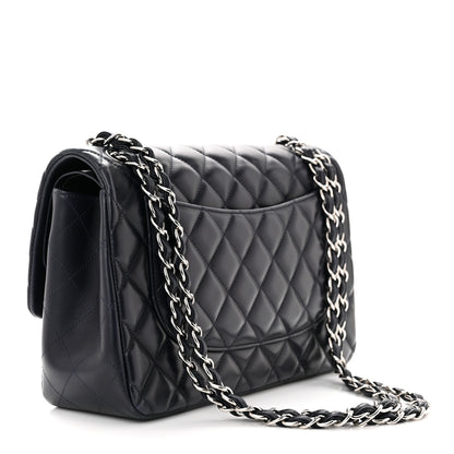 Chanel Lambskin Quilted Jumbo Double Flap Navy 3 of 10