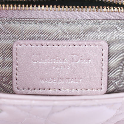 Christian Dior Metallic Lambskin Cannage Mini Lady Dior Lotus 6 of 12