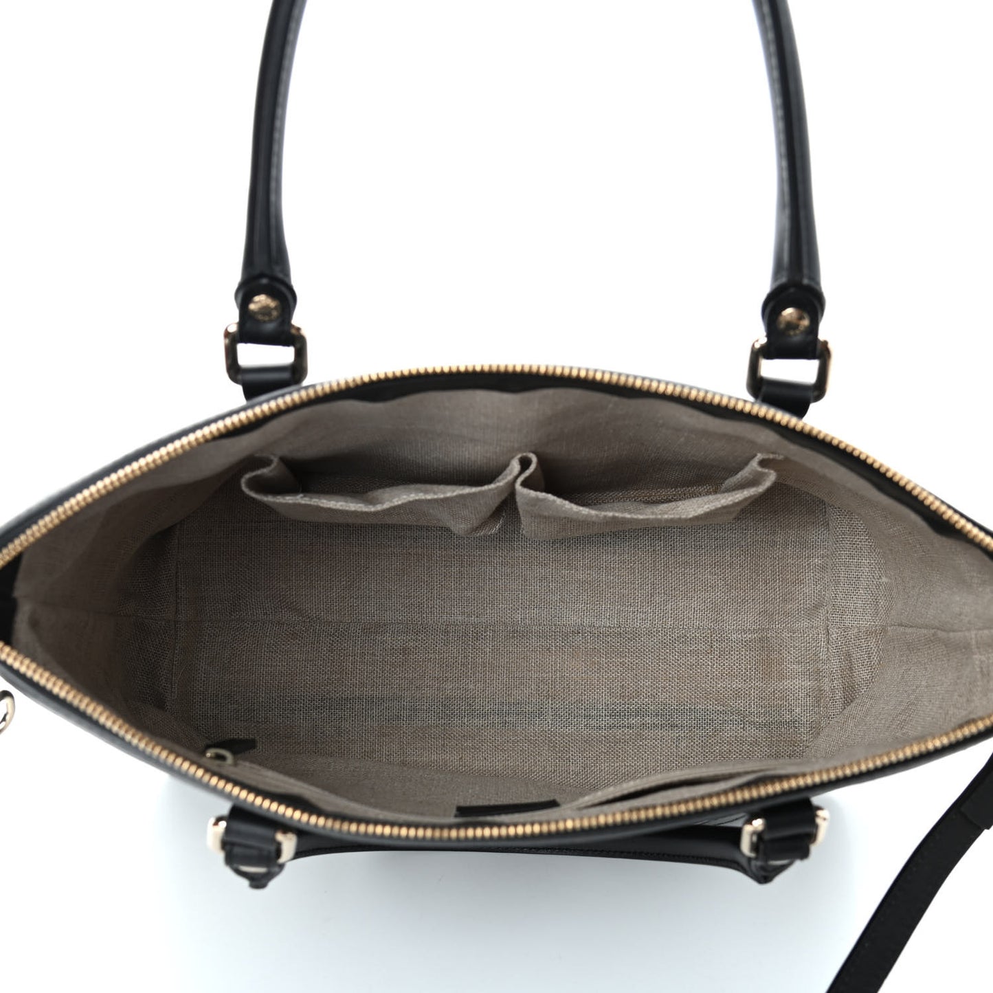Soft Microguccissima Small Zippered Satchel Black