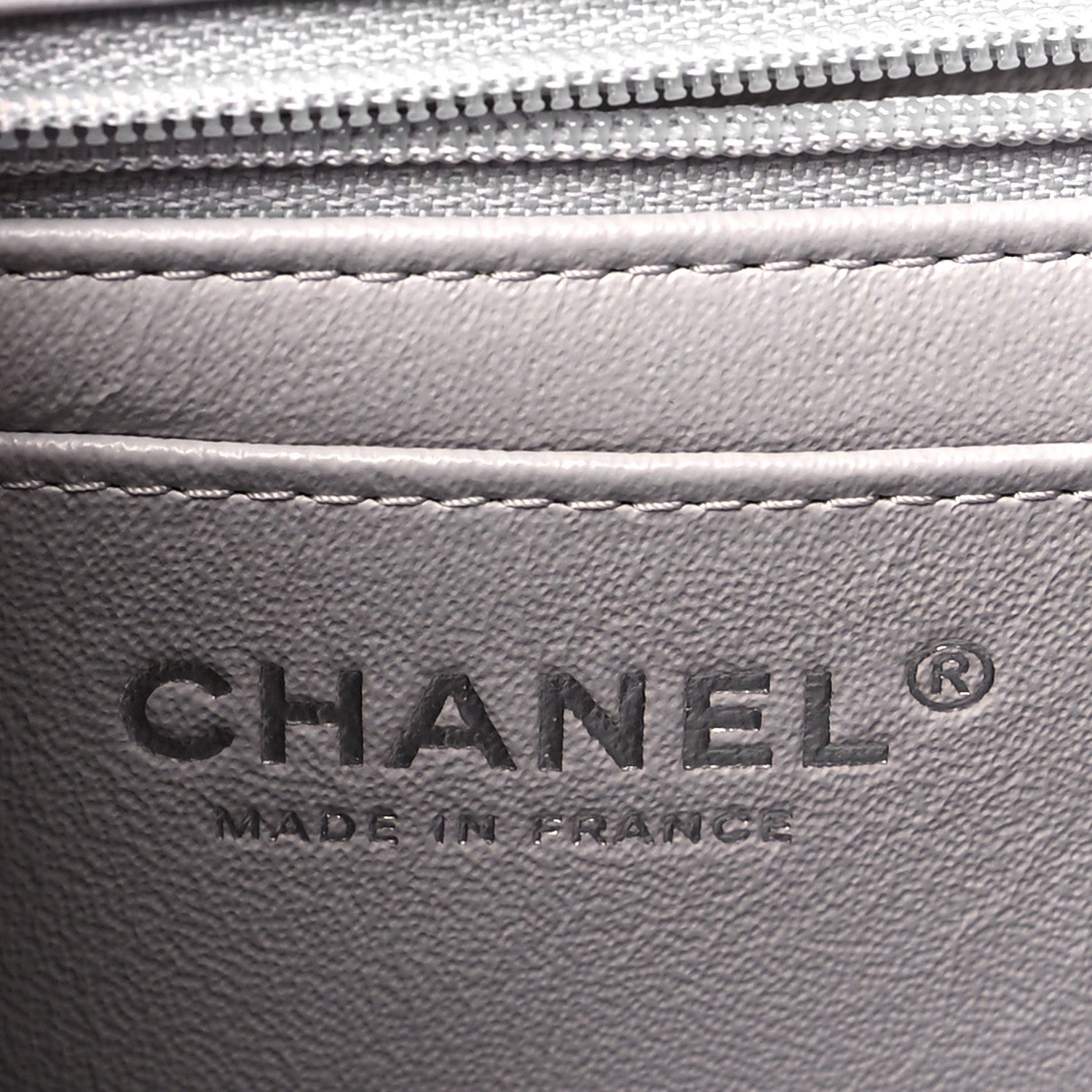 Chanel Lambskin Quilted Mini Rectangular Flap Grey 6 of 11