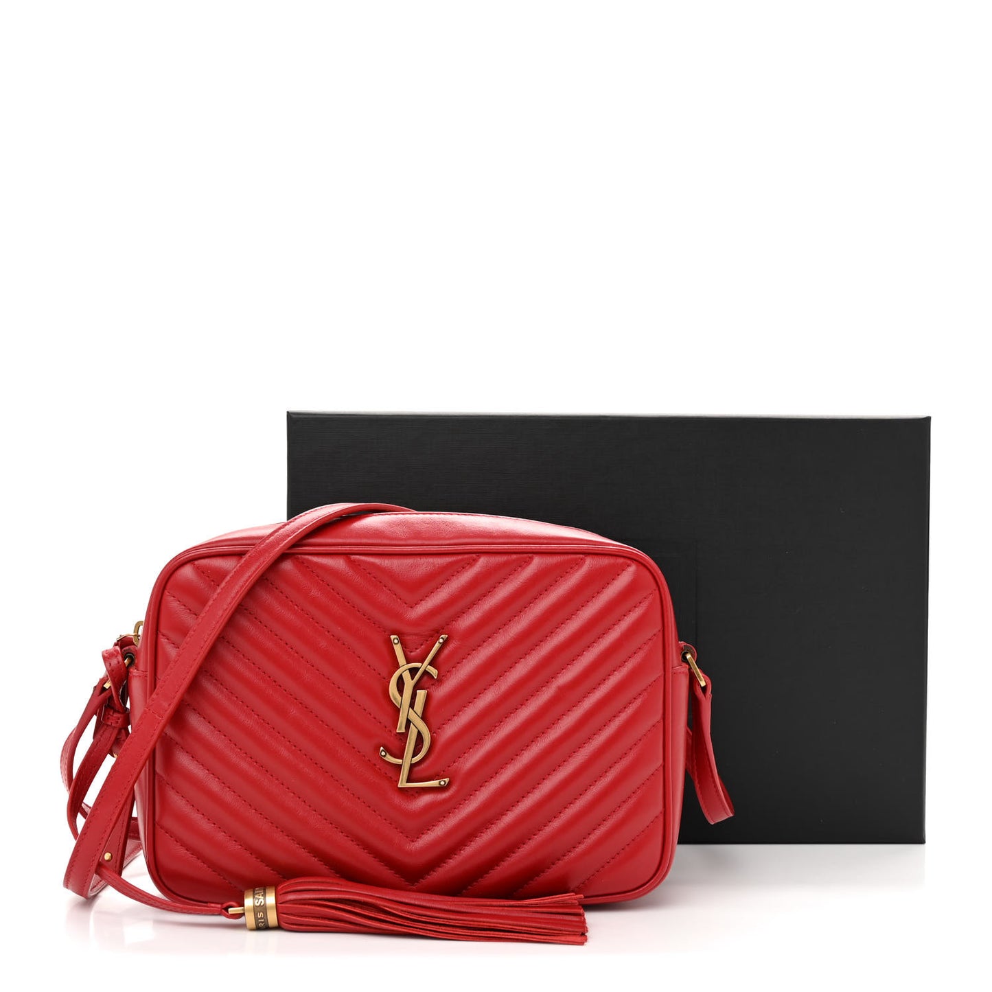 Calfskin Matelasse Monogram Lou Camera Bag Rouge Eros