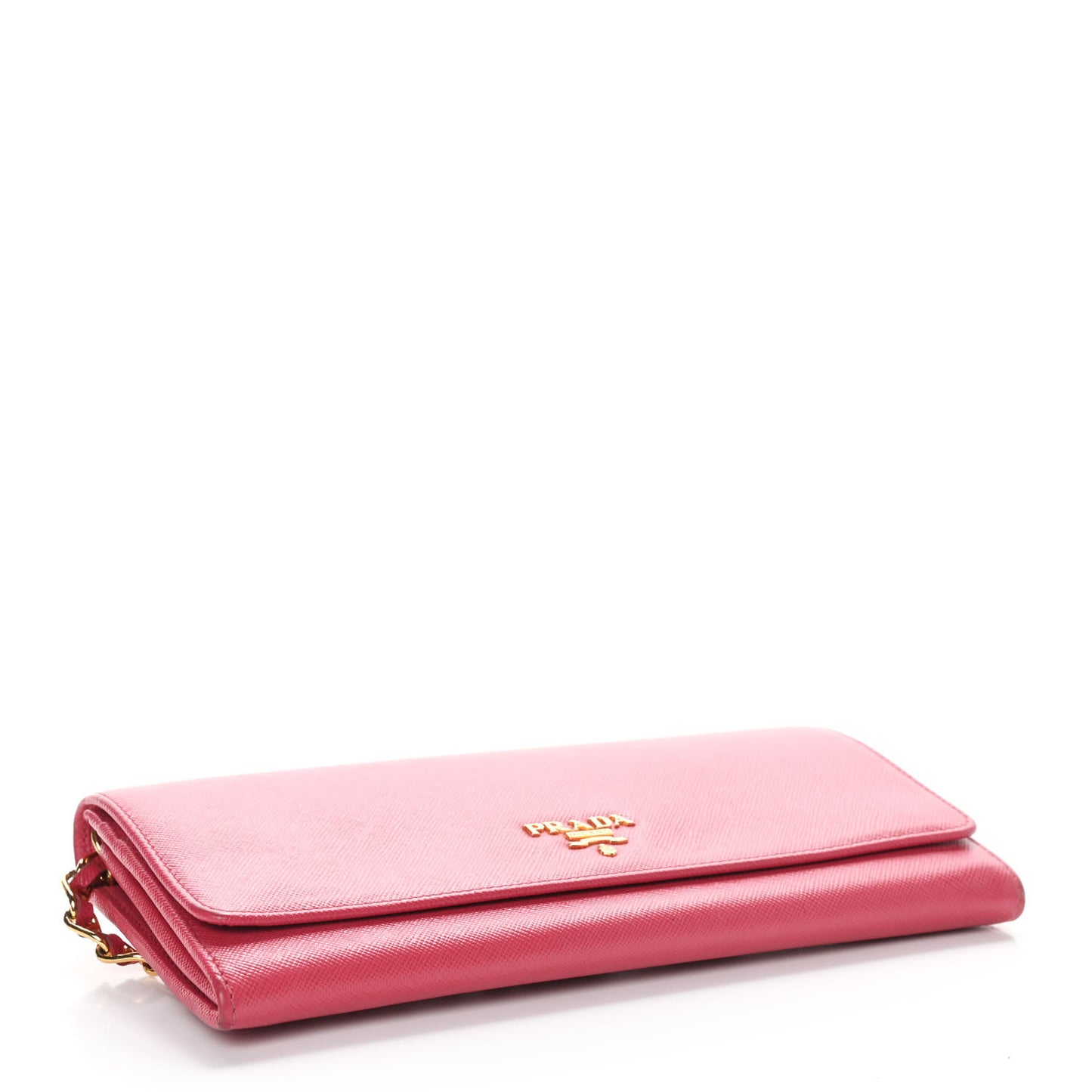 Saffiano Metal Oro Chain Wallet Peonia
