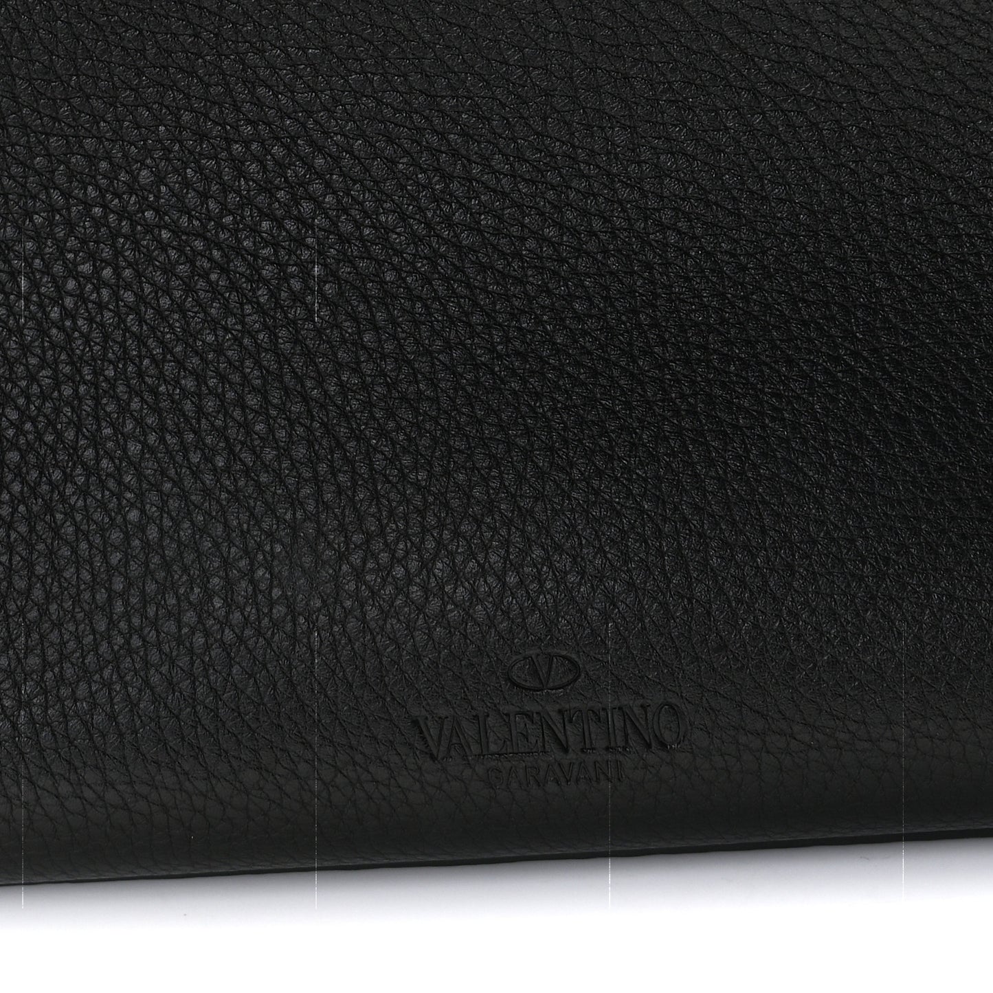 Grained Calfskin Small Rockstud Shoulder Tote Black