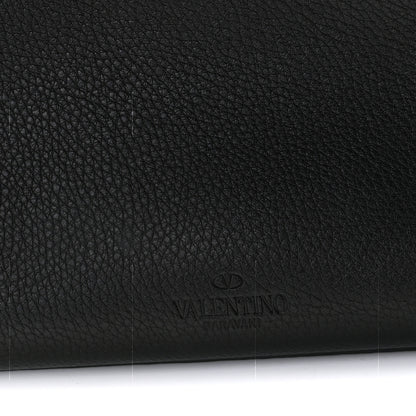 Valentino Garavani Grained Calfskin Small Rockstud Shoulder Tote Black 6 of 8