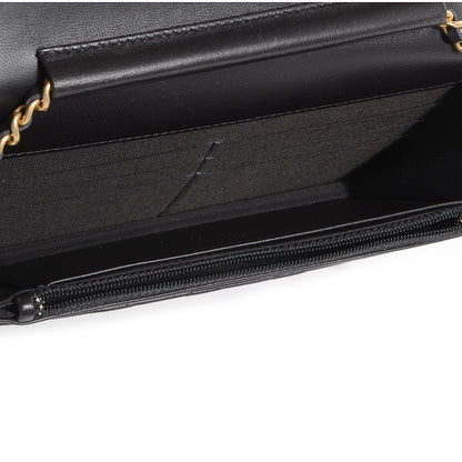 Chanel Lambskin Quilted Boy Wallet On Chain WOC Black 5 of 8