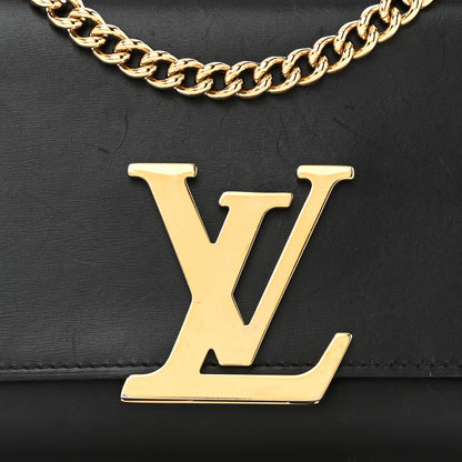 Louis Vuitton Calfskin Chain Louise MM Black 7 of 13