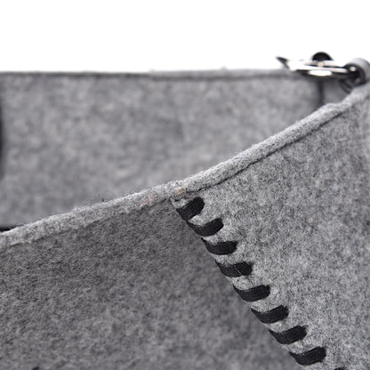Stella McCartney Eco Felt Logo Crossbody Smoke Slate 7 of 11