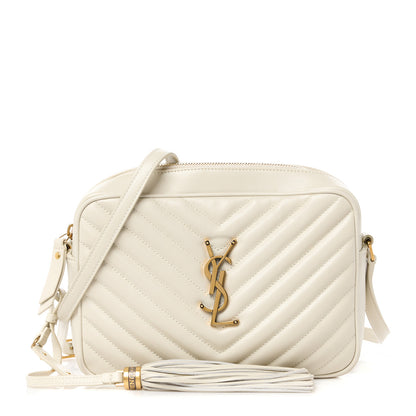 Saint Laurent Calfskin Matelasse Monogram Lou Camera Bag Crema Soft 1 of 11