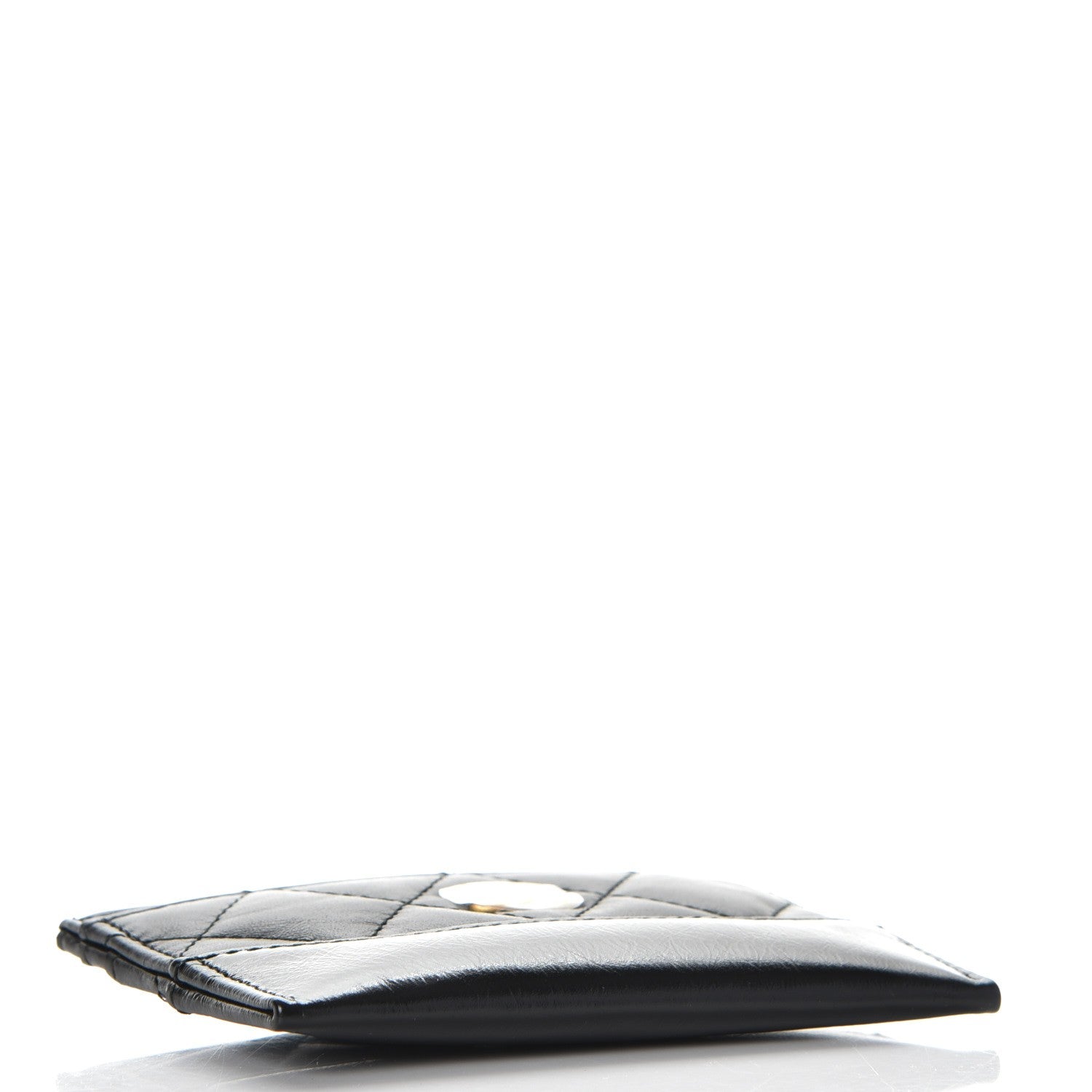 Chanel Aged Calfskin Quilted Gabrielle Card Holder Black 4 of 9